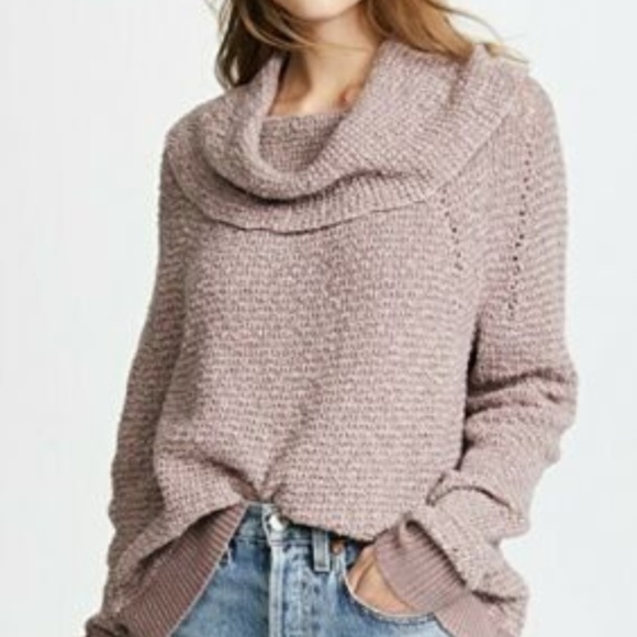 Free people BNWT "by your side" sweater Mauve - Picture 2 of 8